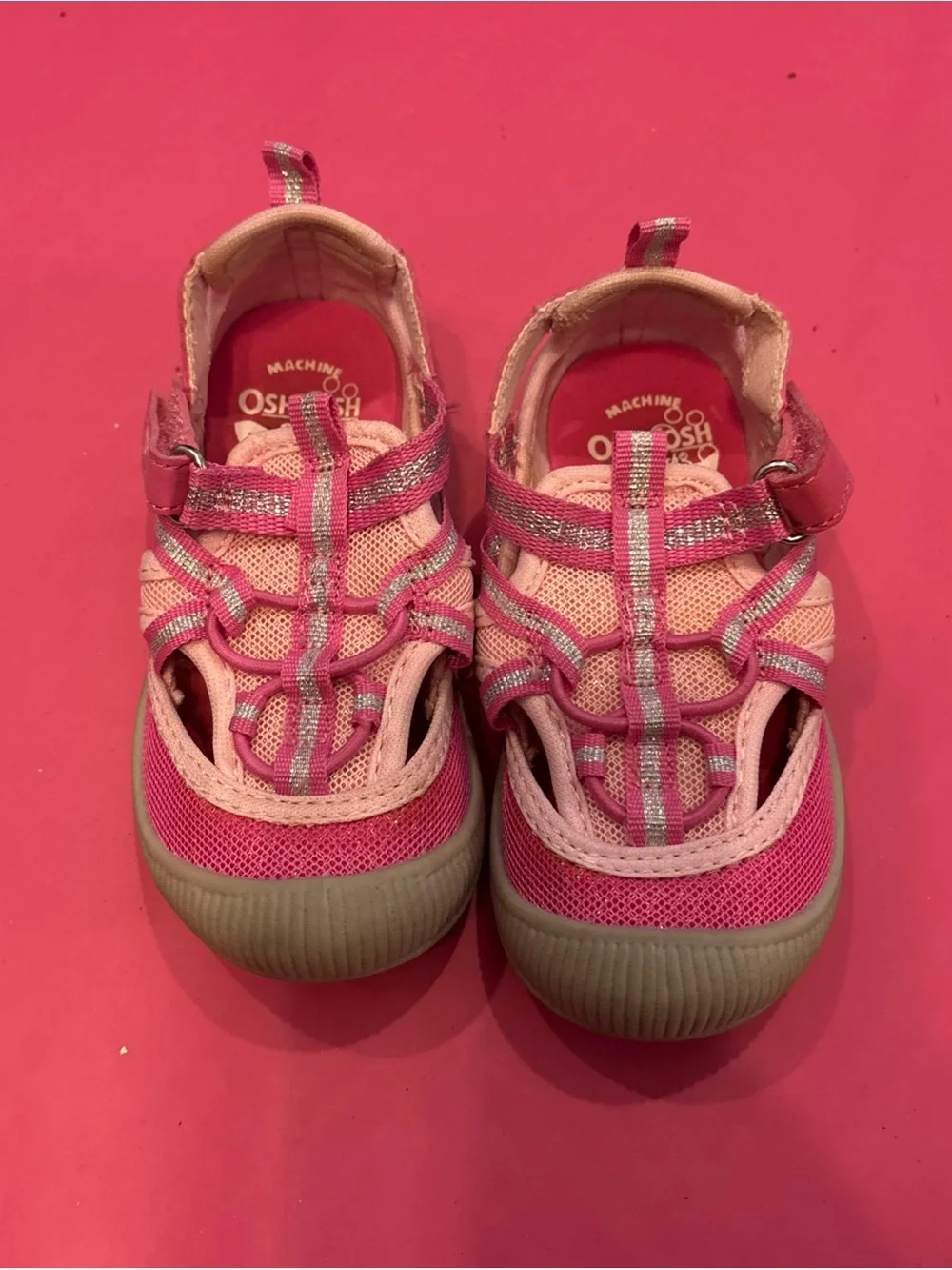 Toddler Girls Shoe Lot of 4 Size 7 Sneakers, Sandals, Swim Shoes